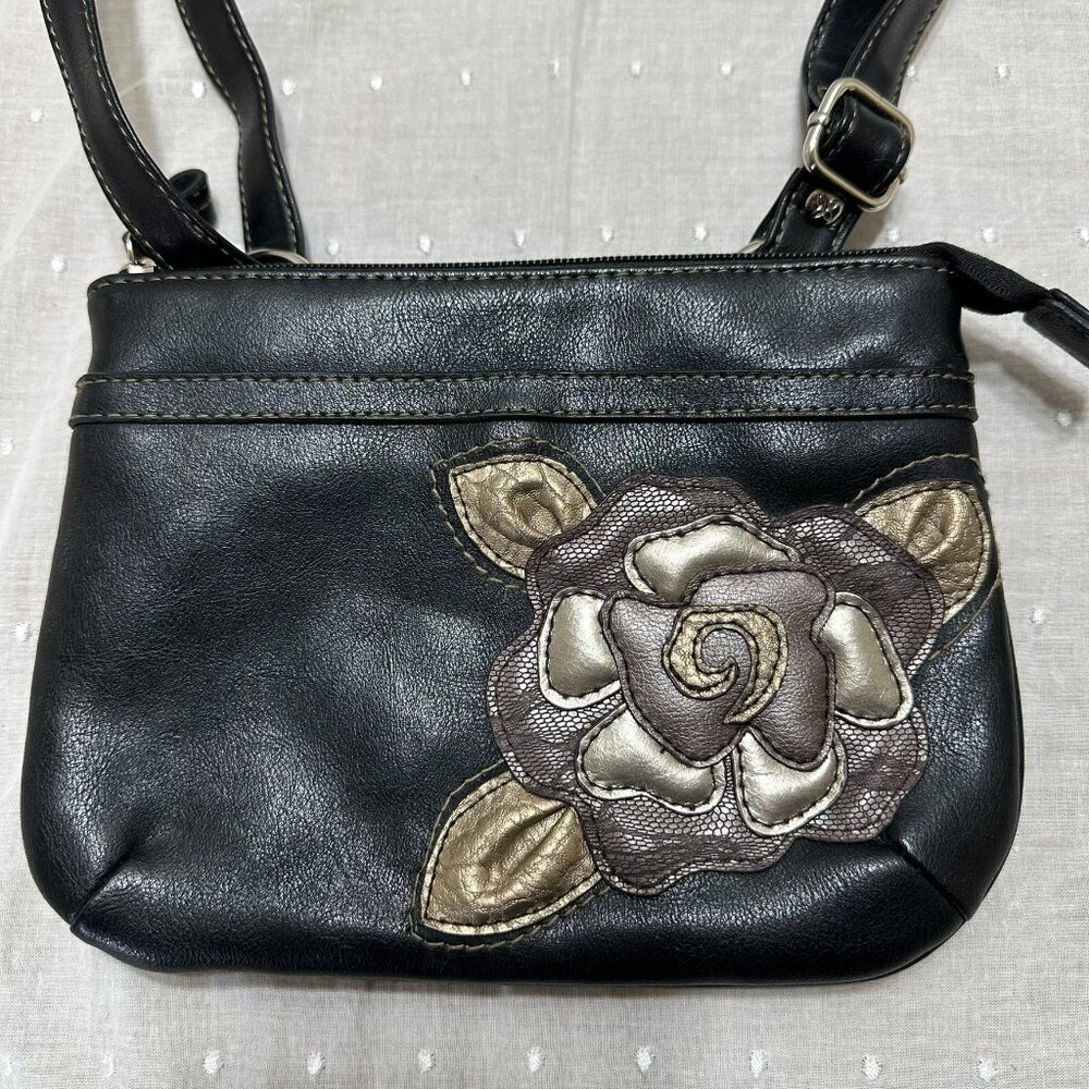 Relic‎ Black Crossbody Handbag with Rose